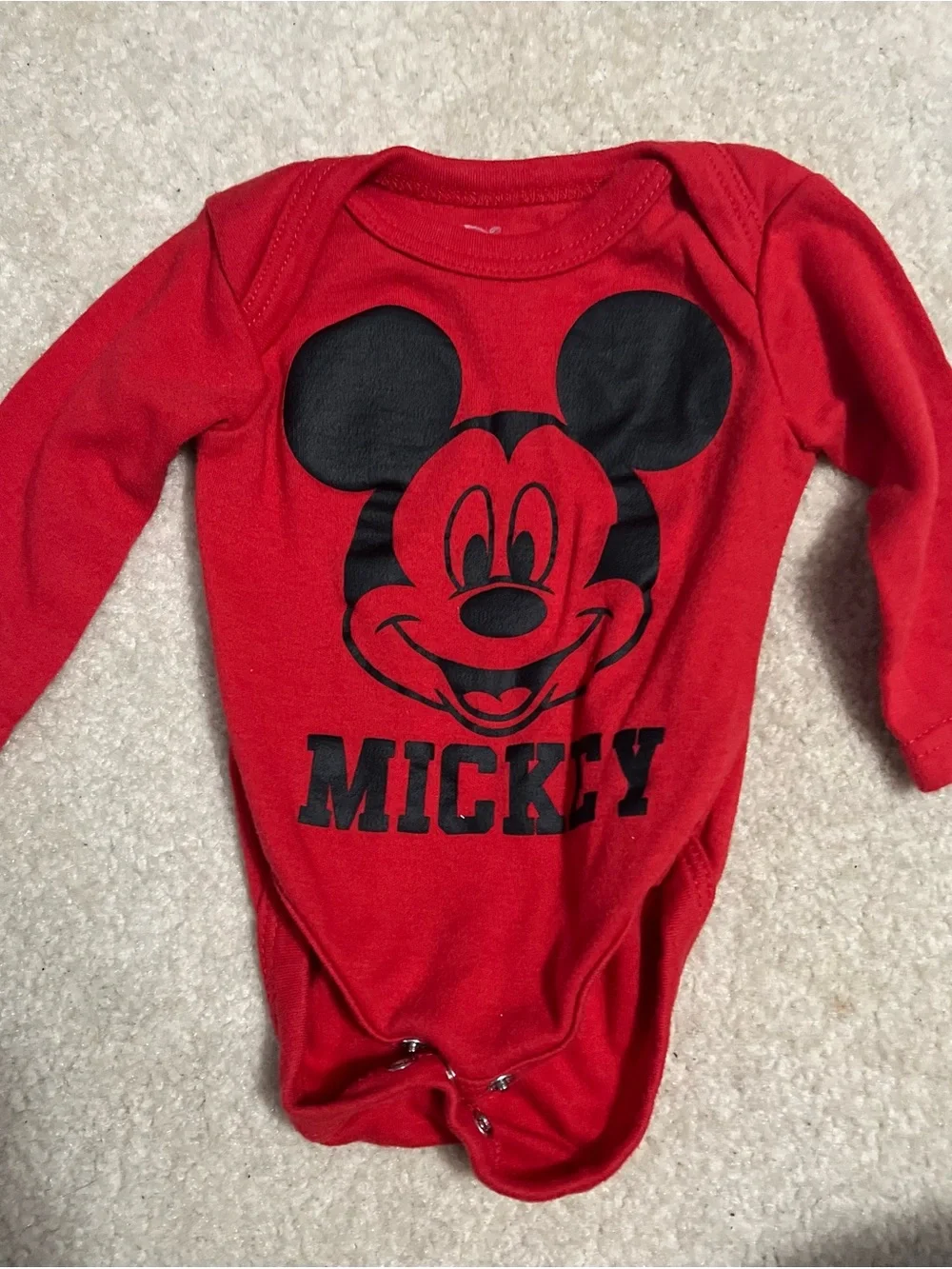 Disney Red One-Piece with Black Mickey Graphic